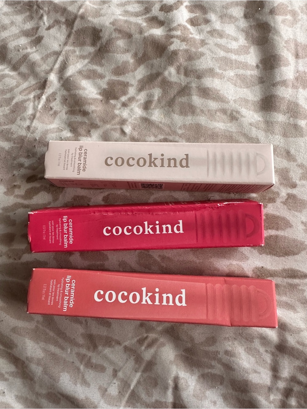 Ceramide Lip Blur Balm Trio — Neutral, Pink, and Coral 3 pack bundle